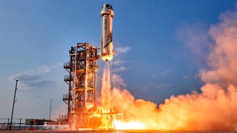 Jeff Bezos launches to space with three other crew members Tuesday, July 20, aboard Blue Origin's New Shepard rocket.