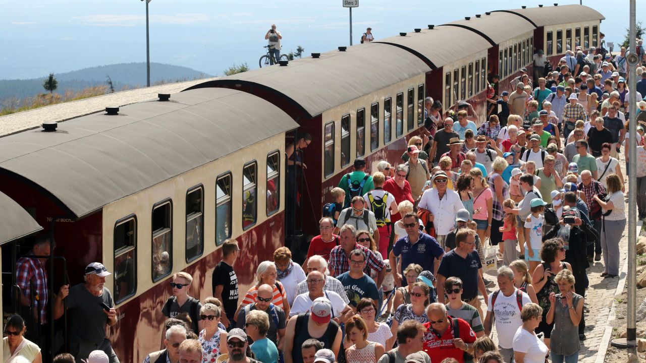<strong>Brocken rail: </strong>In a typical pre-pandemic summer, up to 11 trains a day slogged up the mountain from the beautifully restored medieval town of Wernigerode to Brocken.