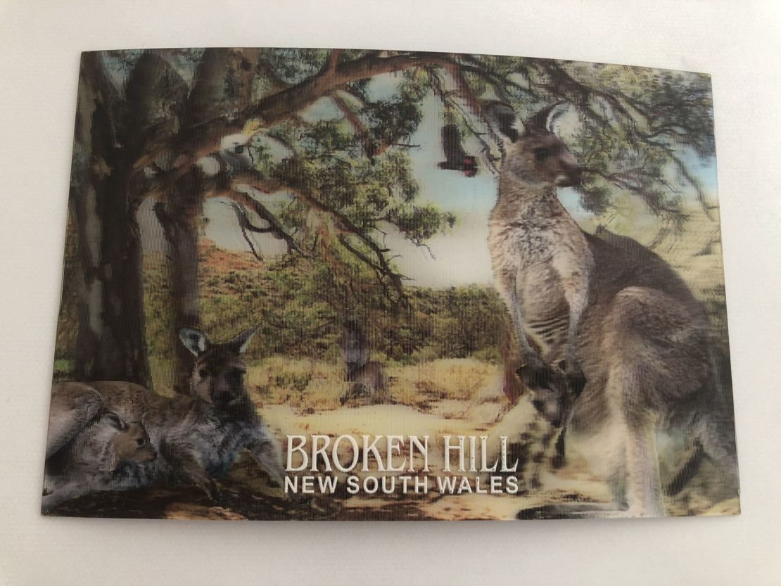 A postcard of the New South Wales town of Broken Hill, sent by the journalist's mother to London.