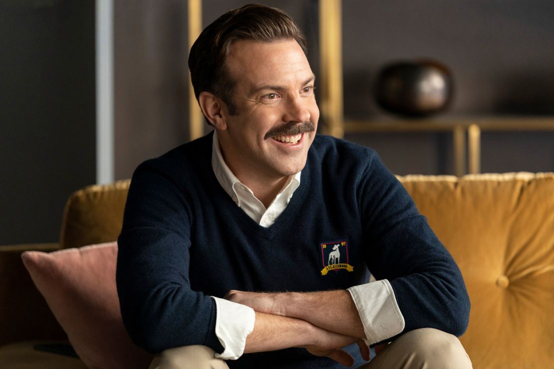 Jason Sudeikis in "Ted Lasso." Season 3 debuts on Apple TV+ later this month.
