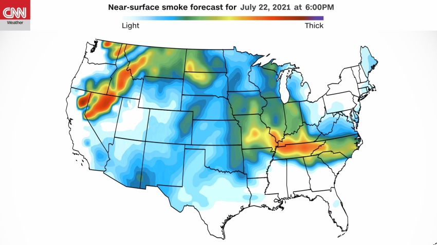smoke forecast july 22