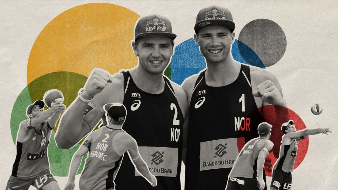 Norwegian men's beach volleyball duo Anders Mol (right) and Christian Sørum (left) are favorites for gold at Tokyo 2020.