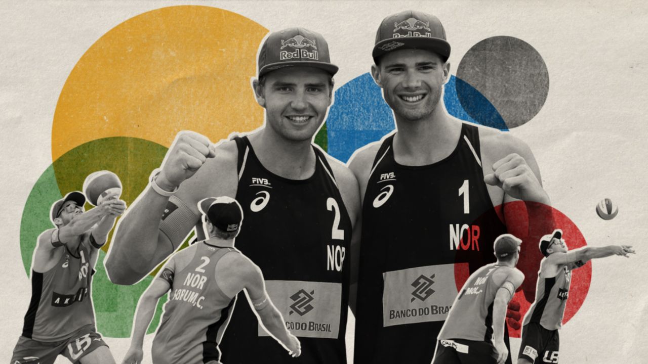 Norwegian men's beach volleyball duo Anders Mol (right) and Christian Sørum (left) are favorites for gold at Tokyo 2020.