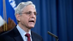Merrick Garland, U.S. attorney general, speaks during a news conference at the Department of Justice in Washington, D.C., U.S., on Friday, June 25, 2021. The Justice Department is filing a lawsuit against a sweeping new Republican-backed voting law in Georgia that critics say represents intentional discrimination and is unconstitutional. Photographer: Stefani Reynolds/Bloomberg via Getty Images