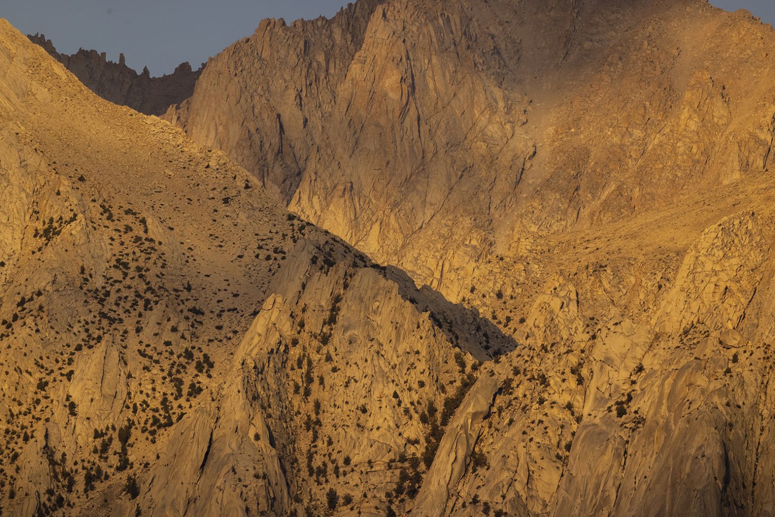 These peaks of the Sierra Nevada mountain range, near Lone Pine, California, often have snow packs that last throughout the summer months. But there were none in July 2021.