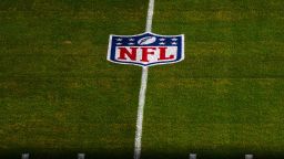 MIAMI GARDENS, FLORIDA - NOVEMBER 01:  The NFL shield logo on the field prior to the game between the Miami Dolphins and the Los Angeles Rams at Hard Rock Stadium on November 01, 2020 in Miami Gardens, Florida. (Photo by Mark Brown/Getty Images)