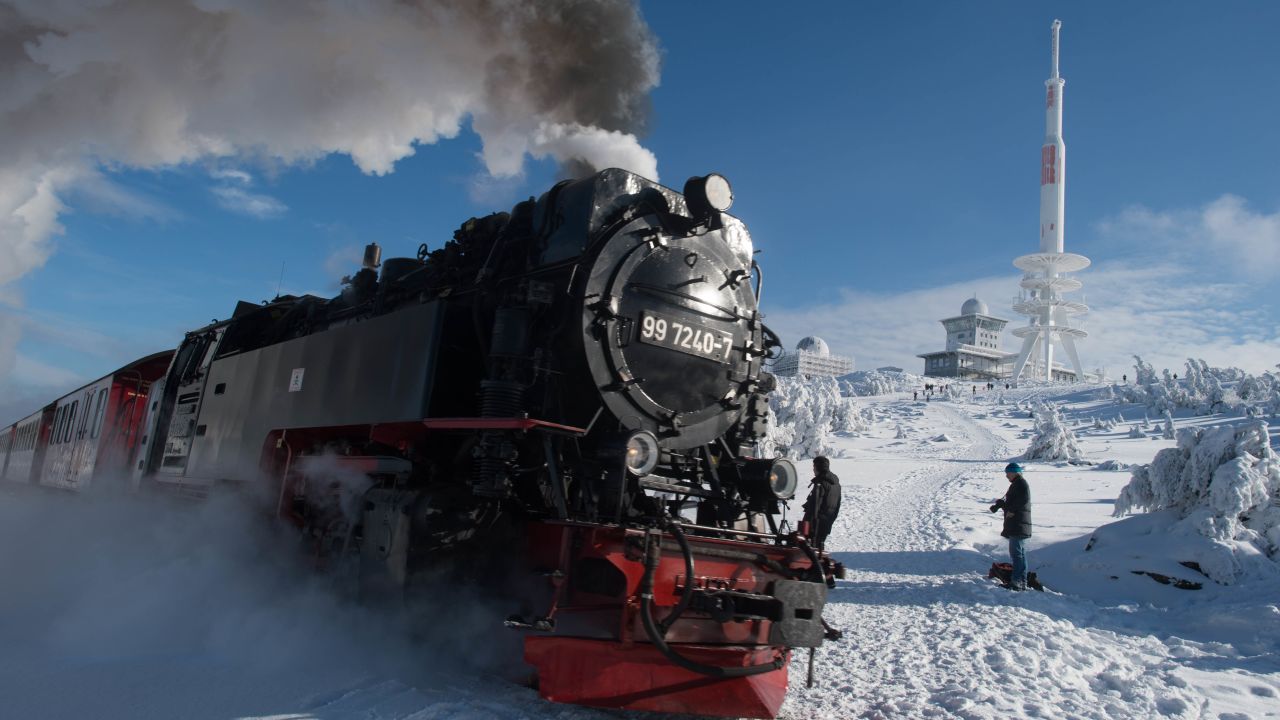 The steam railway carries passengers to the summit of Brocken peak, once the location of a Soviet-era spy station.