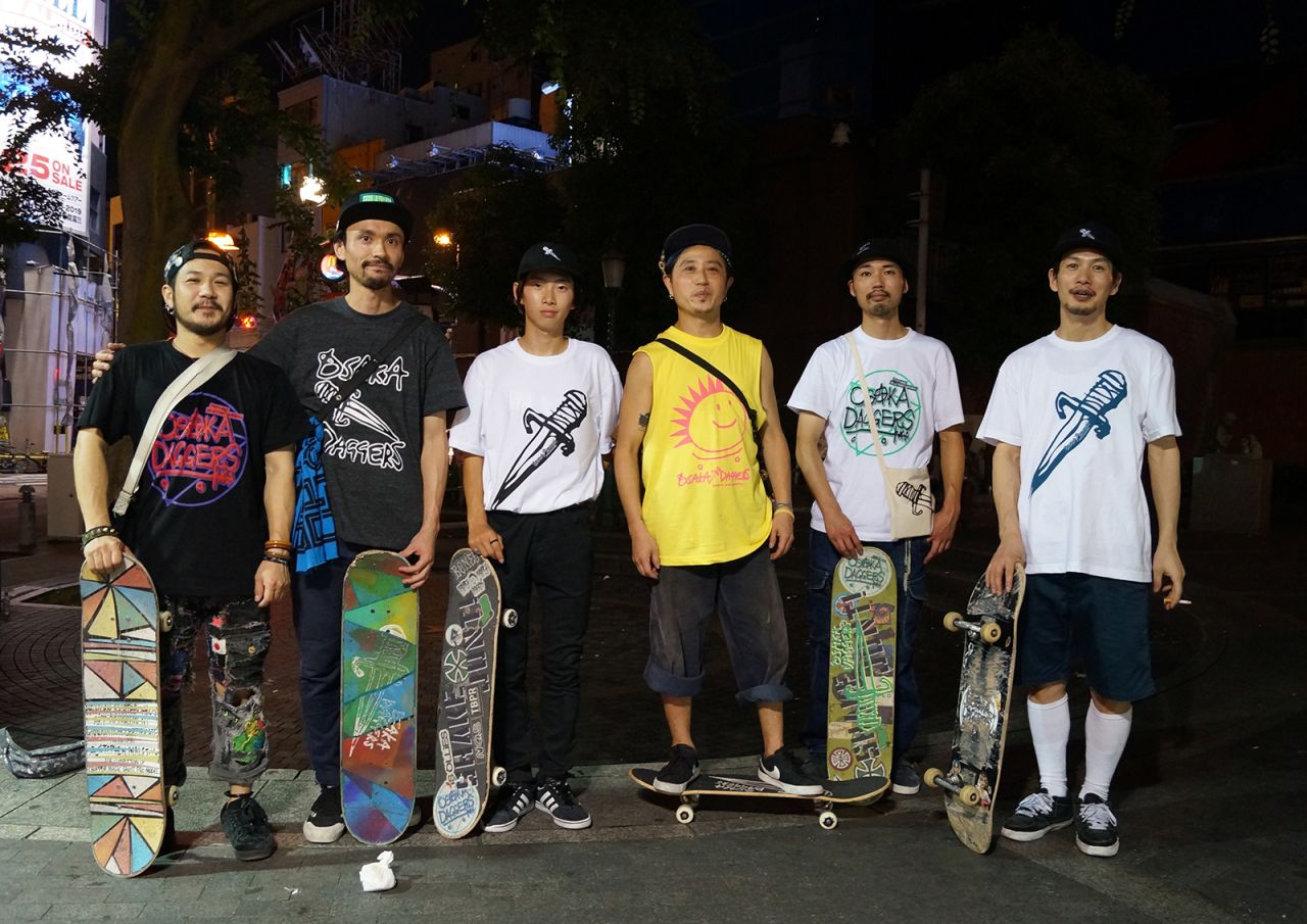 The Osaka Daggers, a collective of skaters and artists.