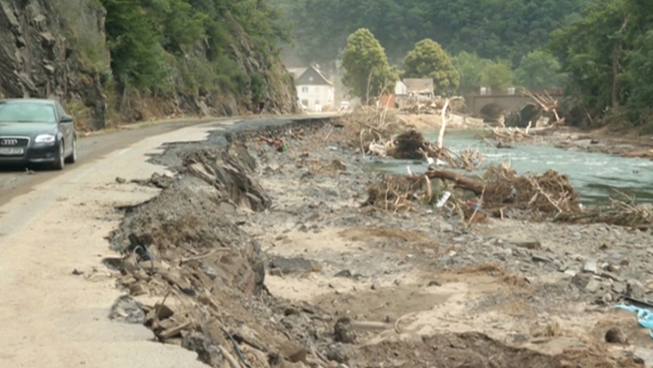 road collapse