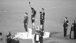 1968 Olympic medalists Tommie Smith and John Carlos, pictured here with fists raised in the black power salute, are among those who have signed the open letter.