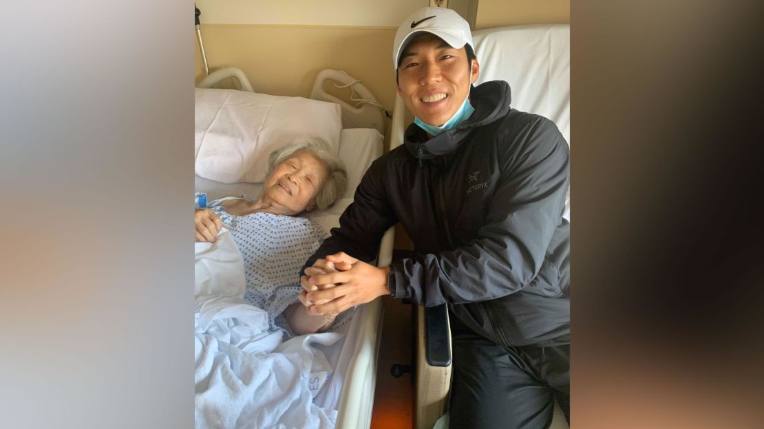 Sinok Koh and her grandson Michael Roh earlier this year.