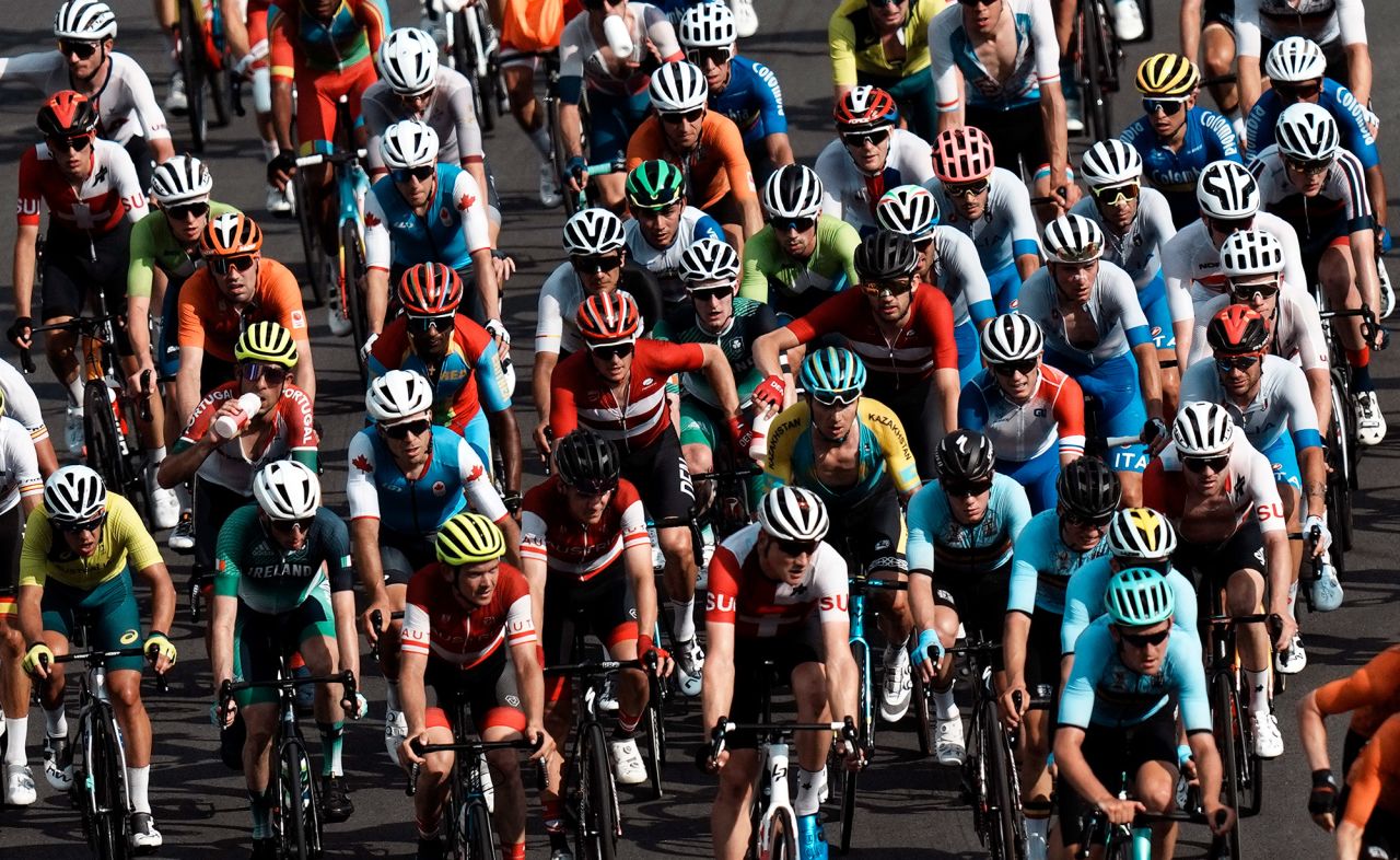 Cyclists compete in the men's road race on July 24. <a href="https://edition.cnn.com/world/live-news/tokyo-2020-olympics-07-24-21-spt/h_865e6f42d17b1c92f727d4660ae7fa9a" target="_blank">Ecuador's Richard Carapaz</a> won the race after breaking away in the final 10 kilometers.
