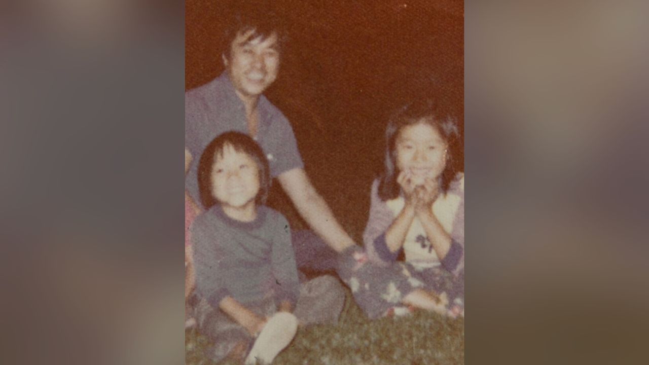Il Man "Tony" Heo is pictured with his two children in 1977 or 1978. 