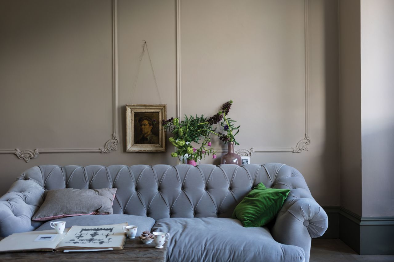 Farrow & Ball's "Jitney," pictured here, was named after a bus from New York to the Hamptons.
