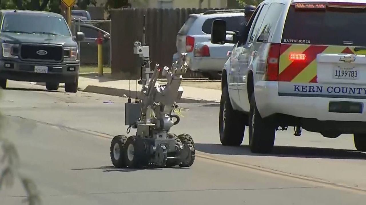 Law enforcement used a robot during a standoff that left one deputy dead and another injured in Kern County Sunday.