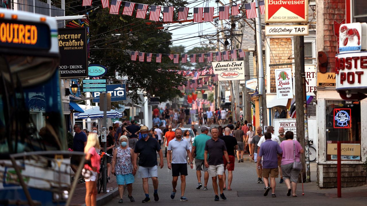 Providencetown, Massachusetts, has restored its mask mandate after a sharp rise in confirmed Covid-19 cases associated with the Cape Cod beachside town.
