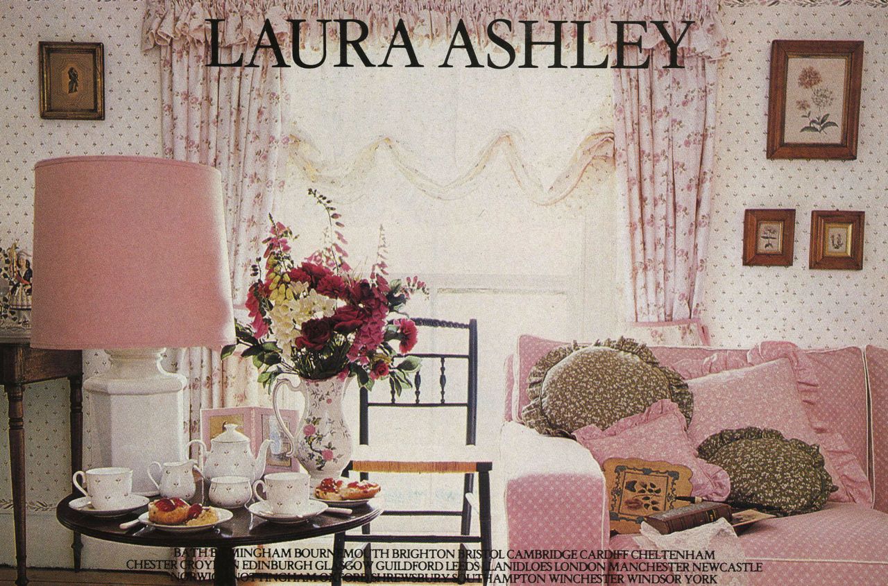 A 1980s magazine advert for Welsh period interior brand Laura Ashley.