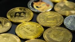 Cryptocurrencies bitcoin dogecoin ethereum - stock