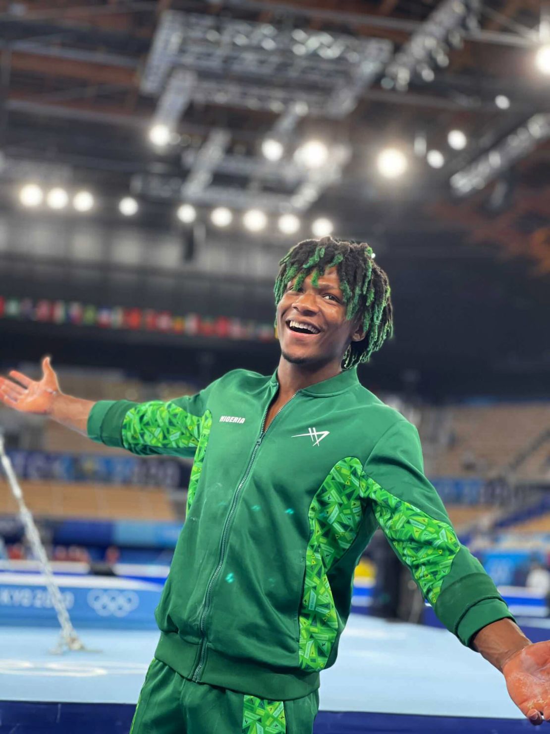 Eke is the first gymnast to represent Nigeria at the Olympic Games.