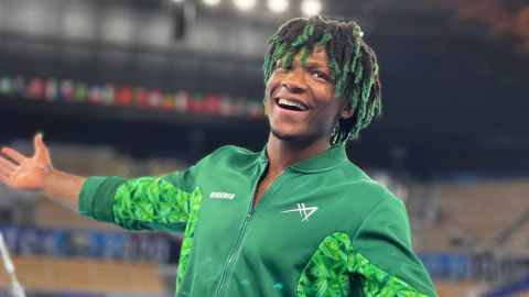 Eke is the first gymnast to represent Nigeria at the Olympic Games. 