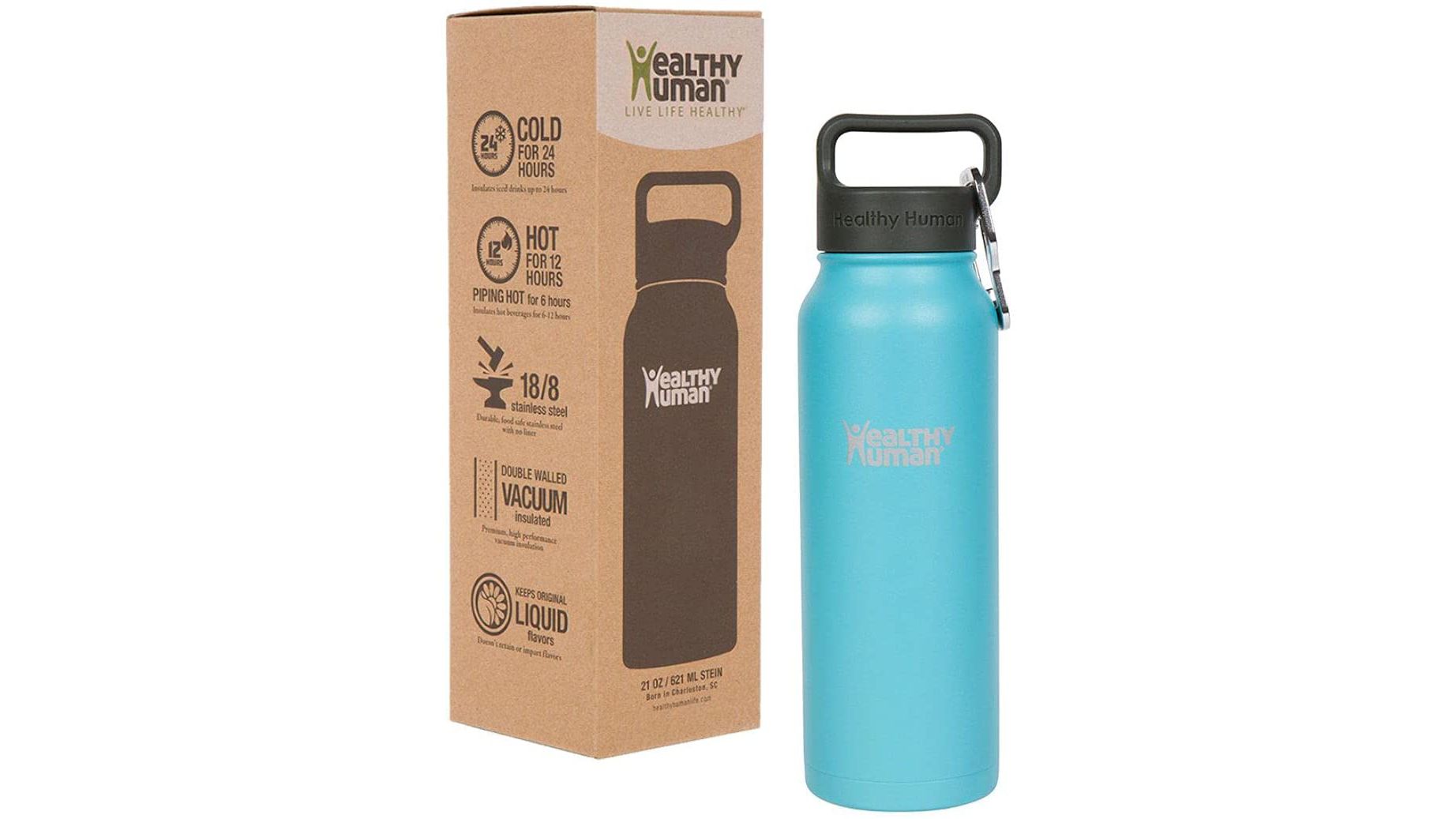  24Bottles Thermal Water Bottle, Reusable Stainless Steel  Thermos Bottle BPA Free, 24Hours Cold 12Hours Hot, Climate Bottle