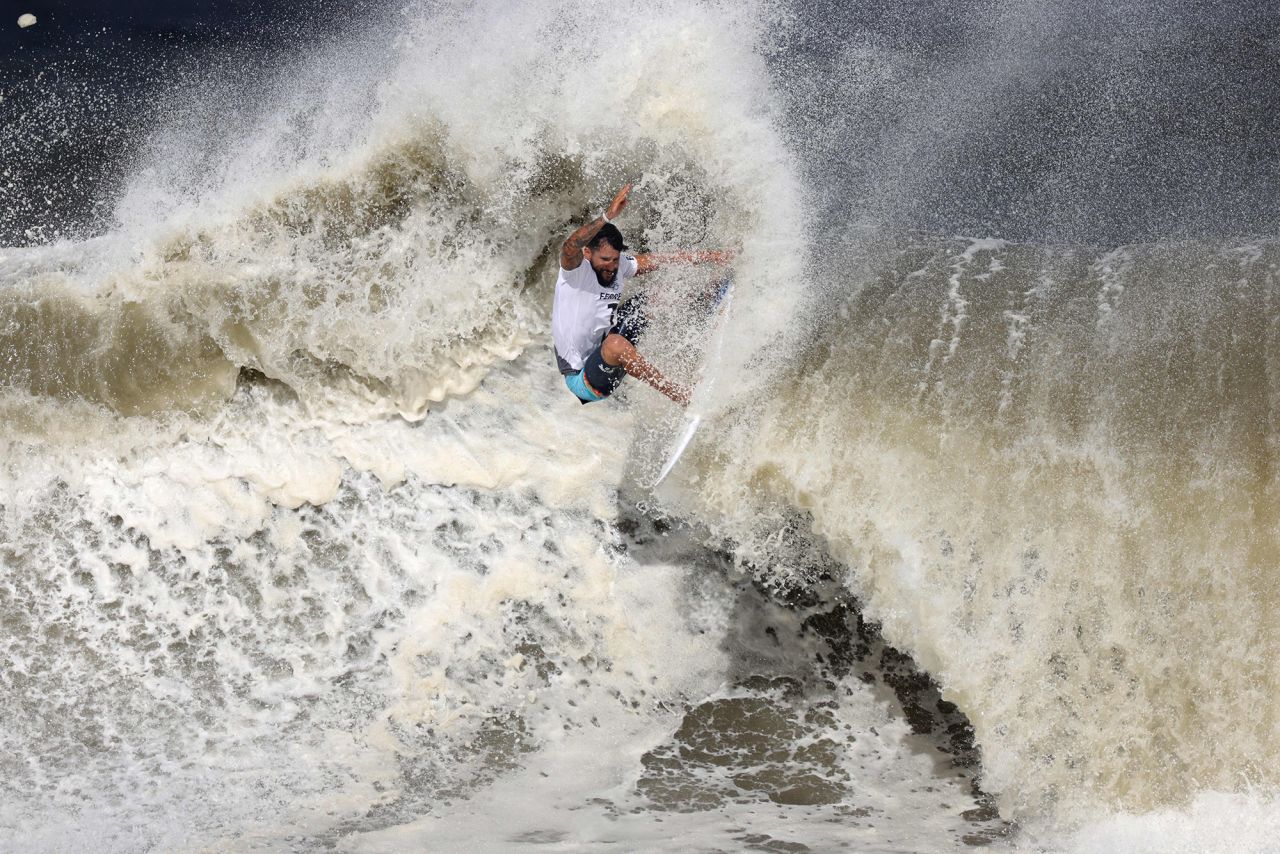 Brazilian surfer Italo Ferreira competes in the gold-medal final on July 27. <a href="https://www.cnn.com/world/live-news/tokyo-2020-olympics-07-27-21-spt/h_8117e314543b1baab05b86ab651ffe12" target="_blank">He won gold despite his board breaking on his first wave.</a>