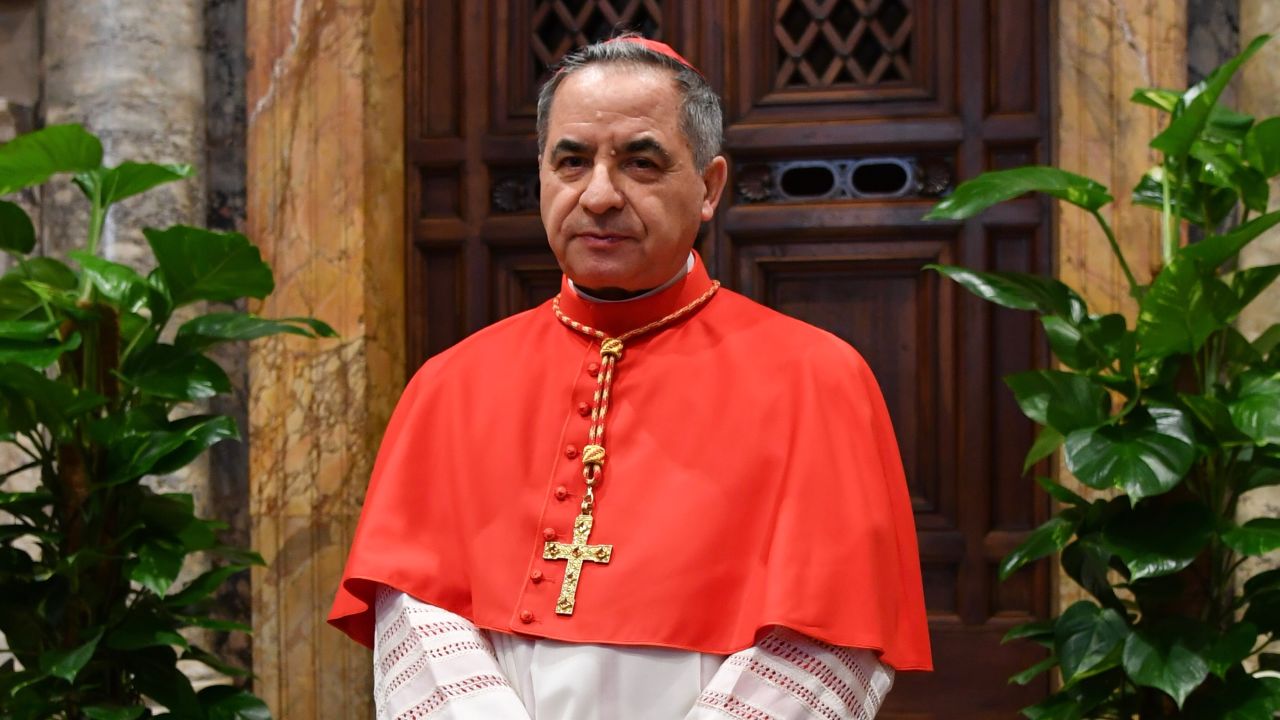 Newly elevated cardinal, Giovanni Angelo Becciu from Italy, attends the courtesy visit of relatives following a consistory for the creation of new cardinals on June 28, 2018 in the Apostolic Palace at St Peter's basilica in Vatican. (Photo by ANDREAS SOLARO / AFP) (Photo by ANDREAS SOLARO/AFP via Getty Images)