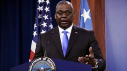 Defense Secretary Lloyd Austin holds a news conference on July 21, 2021, at the Pentagon in Washington, DC. (Photo by Olivier DOULIERY / AFP) (Photo by Olivier Douliery/AFP/Getty Images)