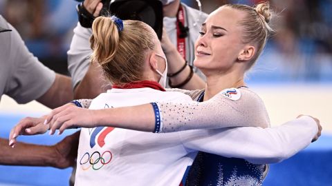 The Russian Olympic Committee has secured a historic double in team gymnastics.