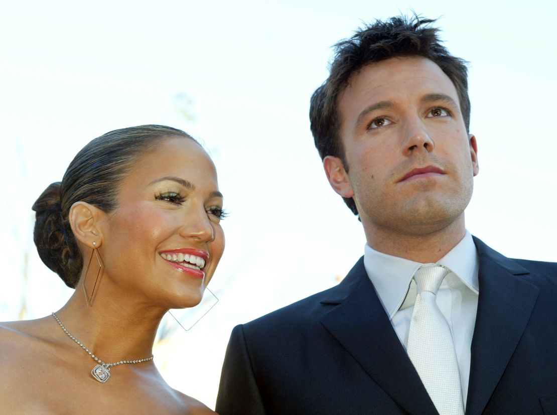 Jennifer Lopez and Ben Affleck at the premere for "Daredevil."