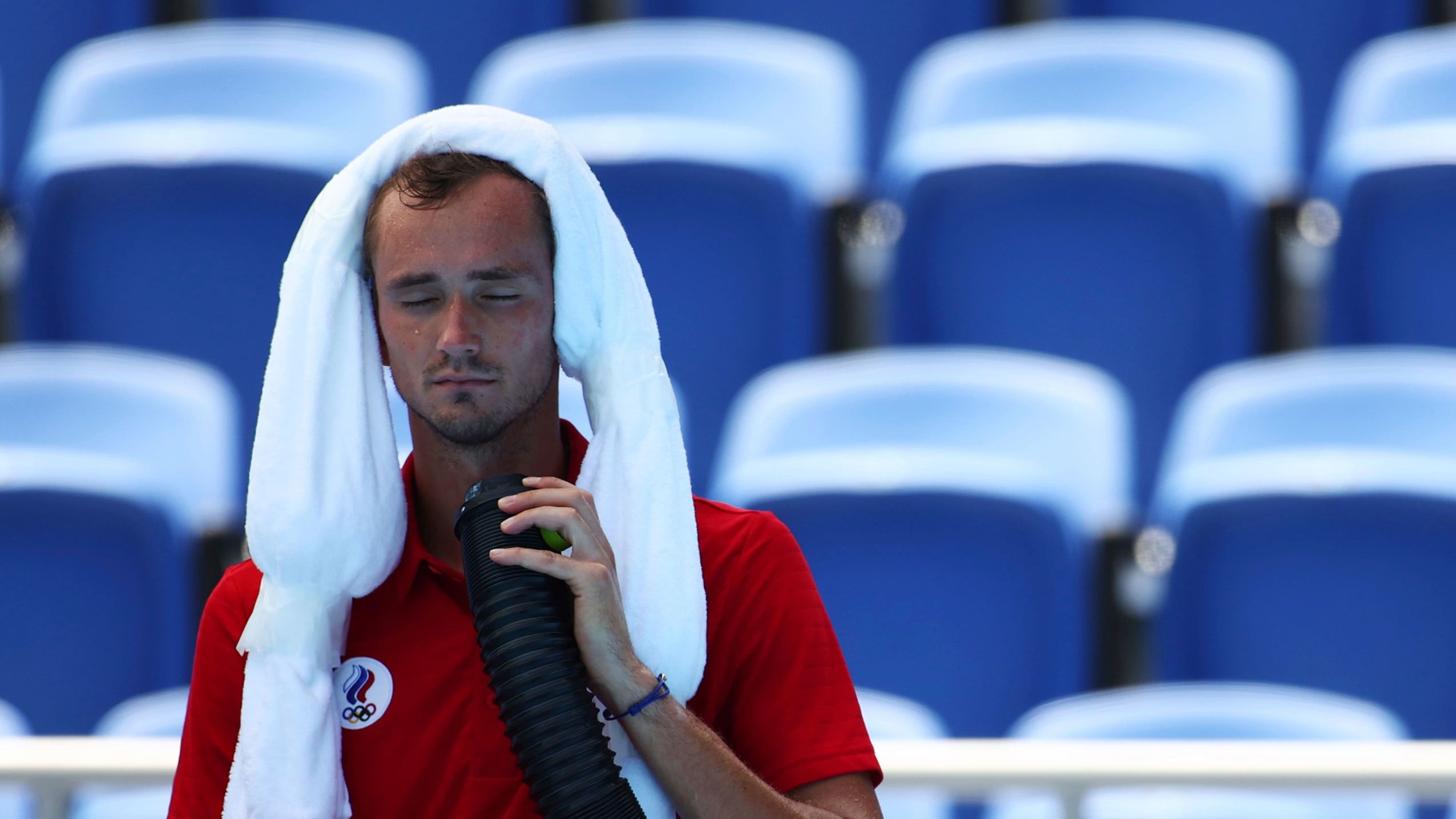 Daniil Medvedev complained about the heat during his match against Fabio Fognini on Wednesday.