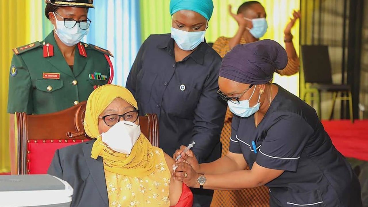 Tanzanian President Samia Suluhu Hassan on Wednesday launched the country's Covid-19 vaccination campaign after receiving 1,058,400 Johnson & Johnson shots donated by the United States through the COVAX scheme.