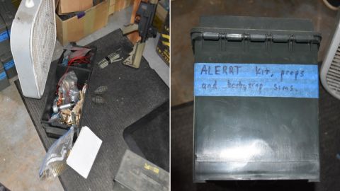 Items found by federal authorities in the home of Thomas Robertson