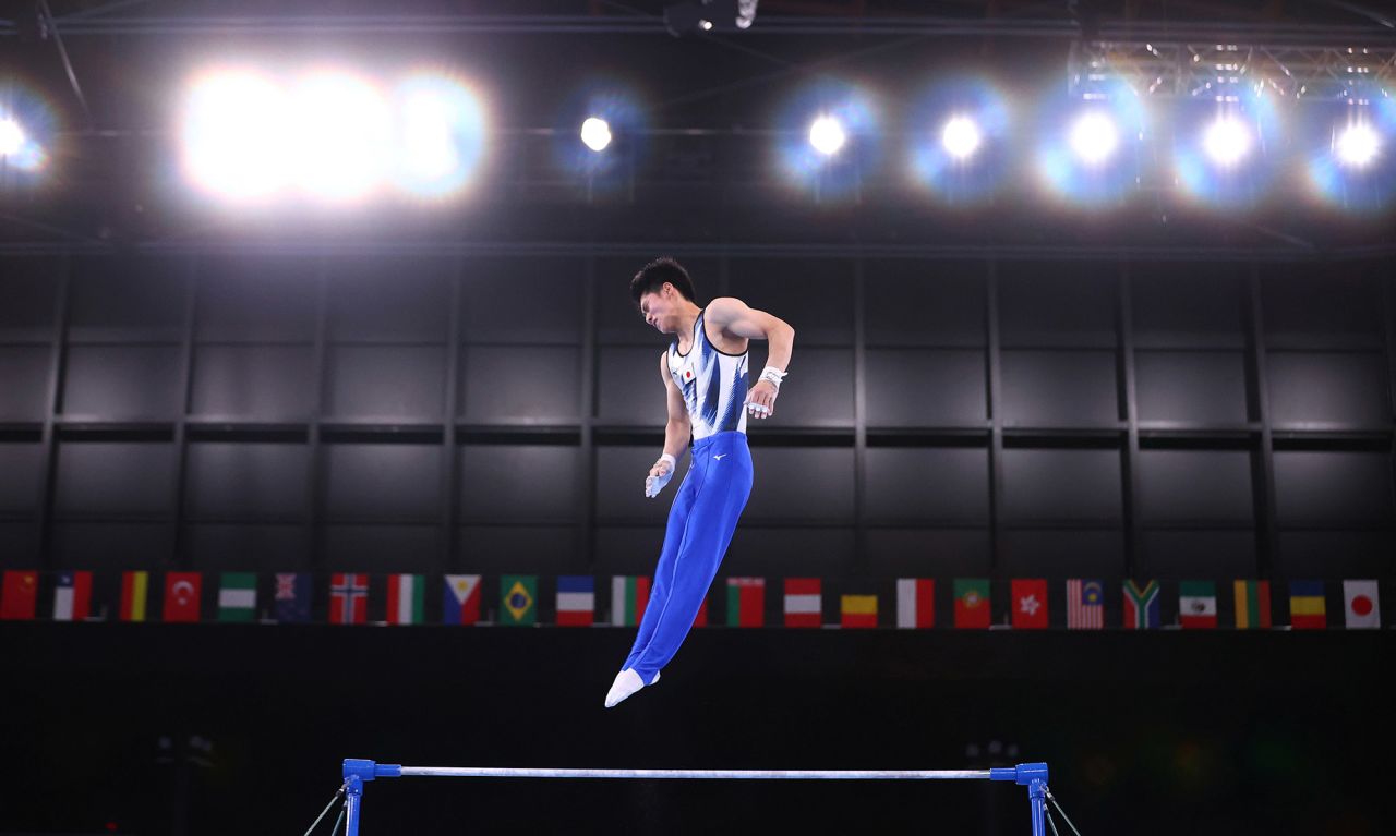 Japanese gymnast Daiki Hashimoto competes during the individual all-around on July 28. <a href="https://www.cnn.com/world/live-news/tokyo-2020-olympics-07-28-21-spt/h_2d7ccf6cf360f0a4dcb7e60b18f7e8ad" target="_blank">Hashimoto won the gold.</a>