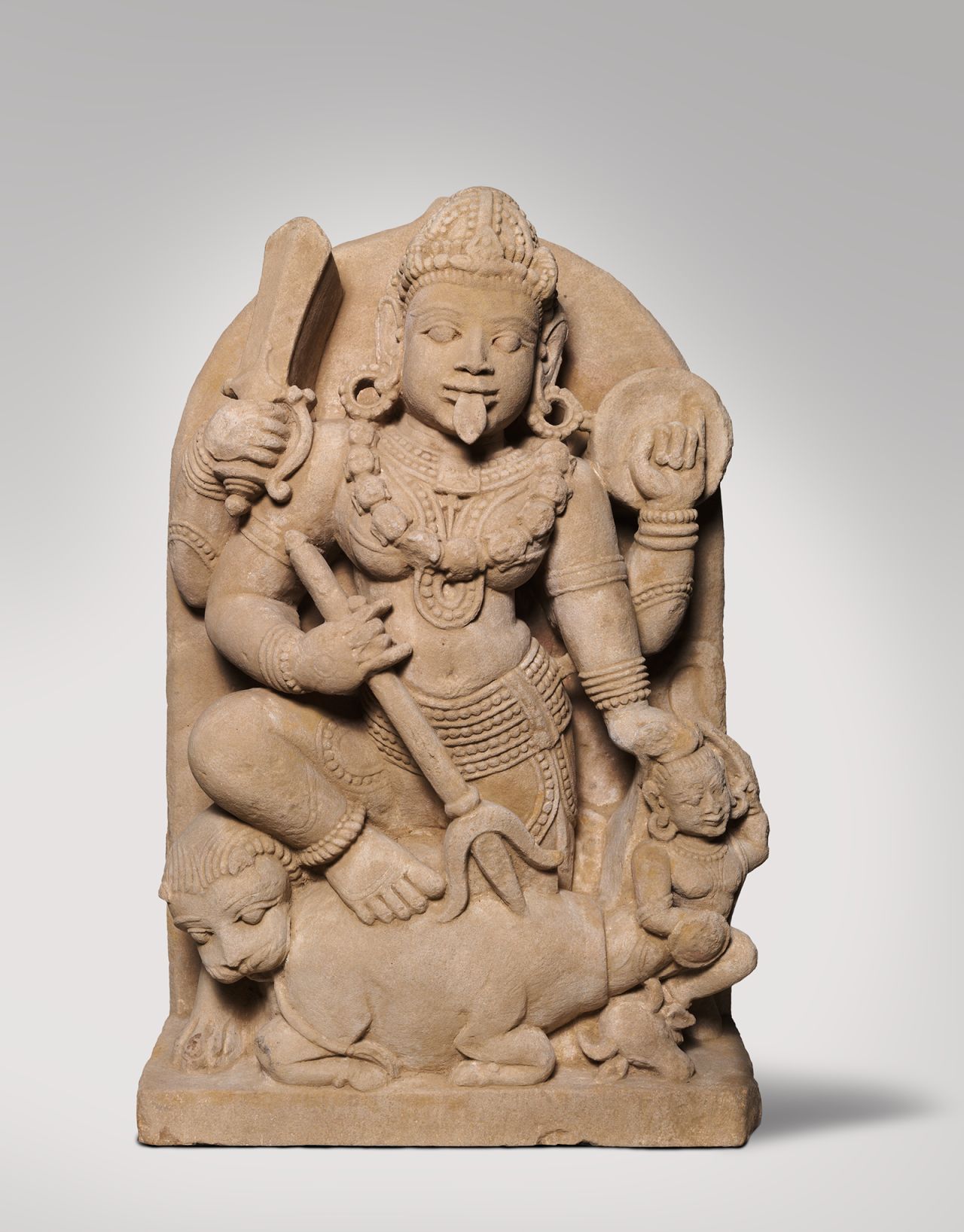 Believed to date back to the 12th to 13th centuries, this statue of the Goddess Durga slaying a buffalo demon was purchased by the National Gallery of Australia in 2002.