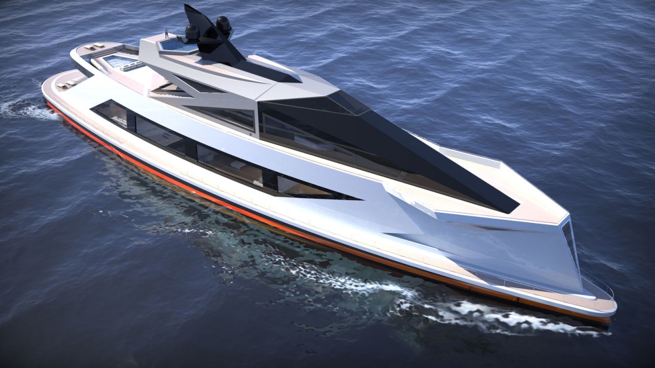<strong>Impressive design: </strong>The latest yacht concept from Rome-based designers Lazzarini Design Studio is this 100-meter vessel named Saturnia.