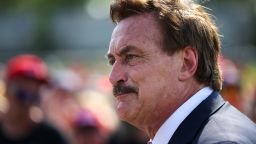 Michael J. Lindell known also as "Pillow Guy" attends the 'Save America' rally at the Lorain County Fair Grounds in Wellington, Ohio, United States on June 26, 2021. Trump held a rally in Wellington for the first time since the January 6.