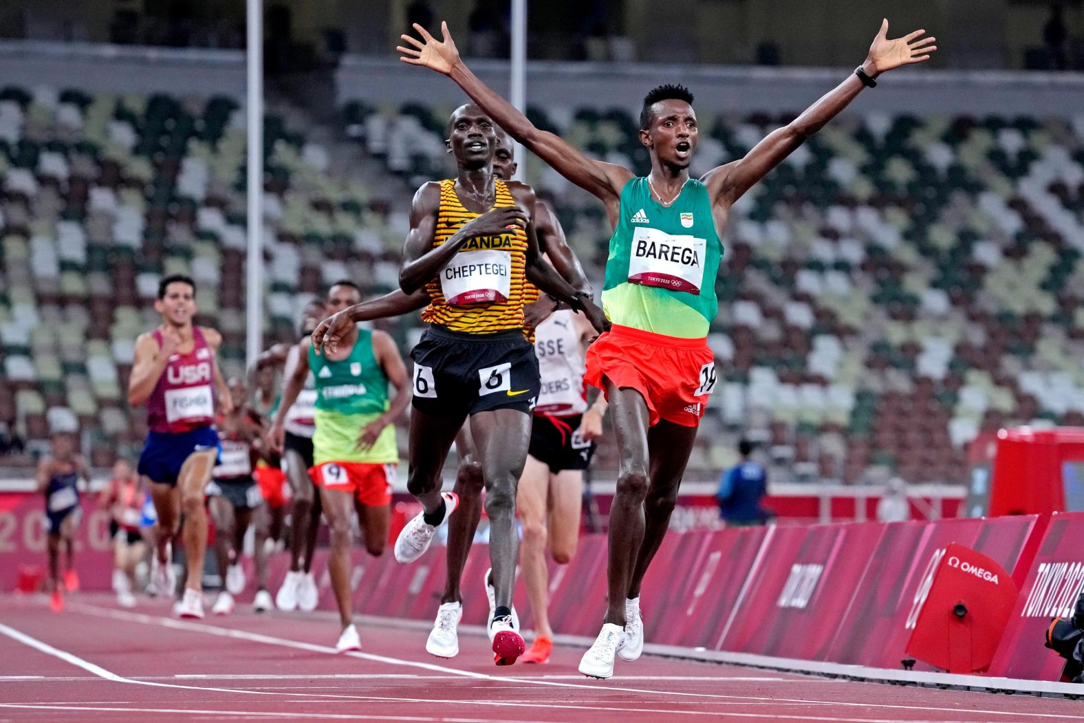 Ethiopia's Selemon Barega <a href="index.php?page=&url=https%3A%2F%2Fwww.cnn.com%2F2021%2F07%2F30%2Fsport%2Fselemon-barega-tokyo-olympics-spt-intl%2Findex.html" target="_blank">won the 10,000 meters</a> on July 30 after a thrilling sprint on the final lap.