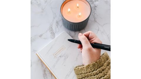 DesignWorks Ink Lined Journal Marble With Gold Foil