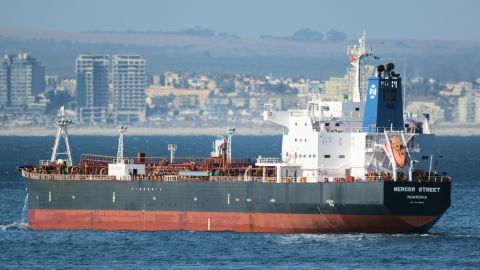The Liberian-flagged oil tanker Mercer Street off Cape Town, South Africa in 2016.
