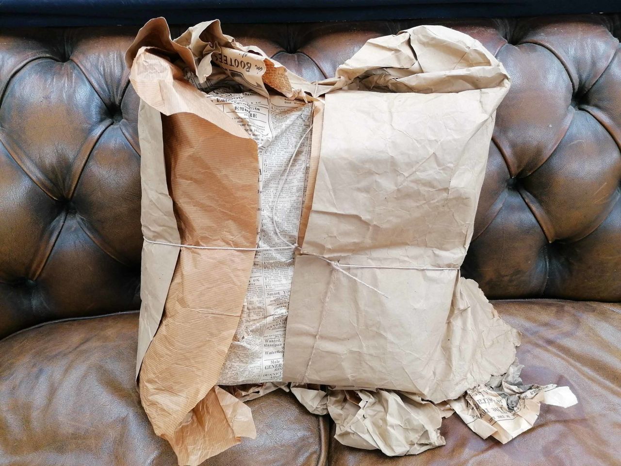 The uniform was in a package that hadn't been opened for 70 years.