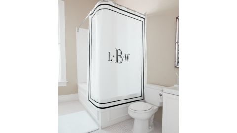 Classic Border Monogrammed Shower Curtain