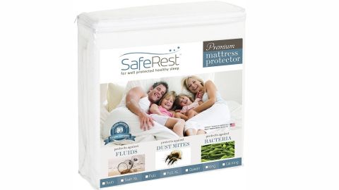 SafeRest Twin Extra-Long Premium Hypoallergenic Waterproof Mattress Protector 