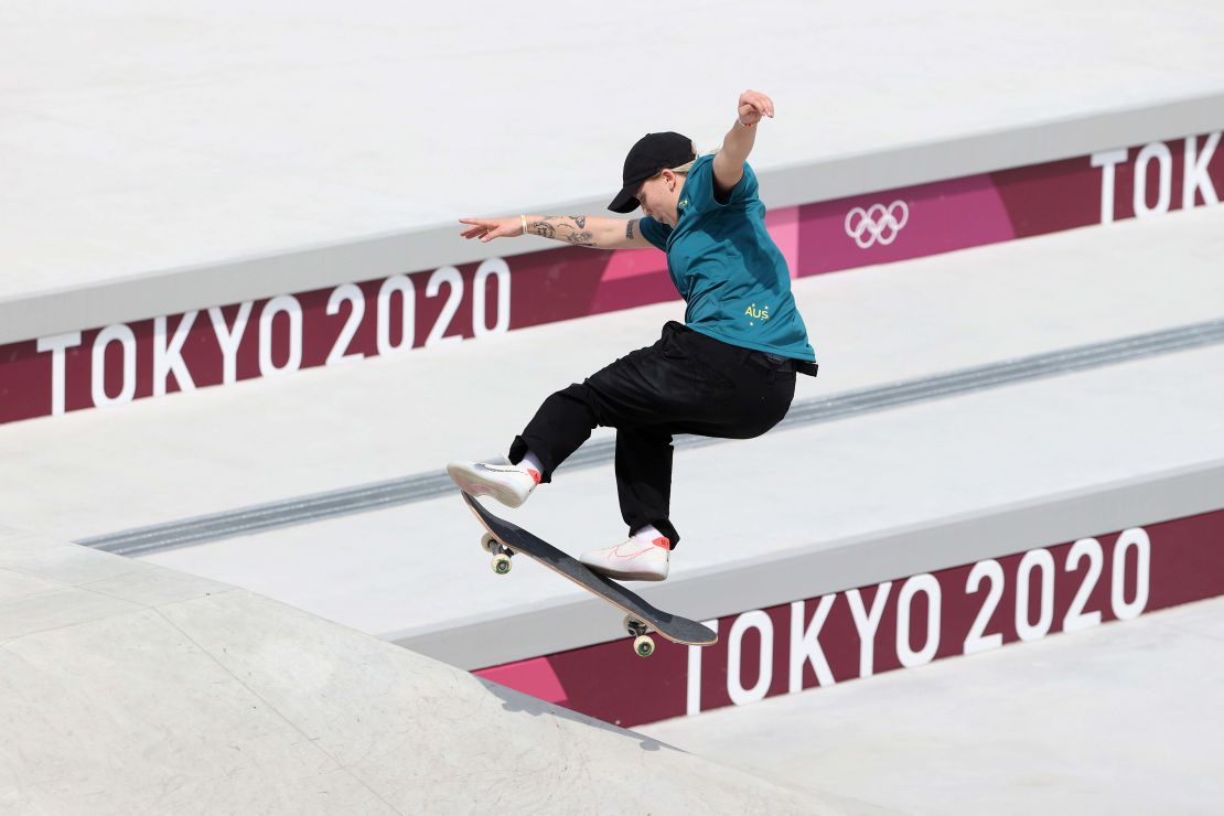 Hayley Wilson of Australia competes in the women's street skateboarding event on July 26 at the Tokyo Olympic Games.