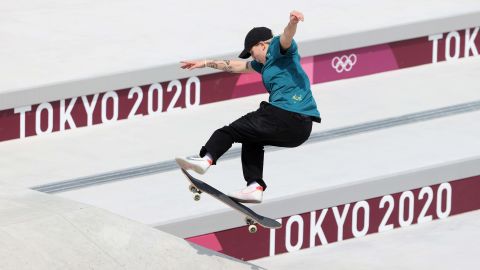 Hayley Wilson of Australia competes in the women's street skateboarding event on July 26 at the Tokyo Olympic Games.
