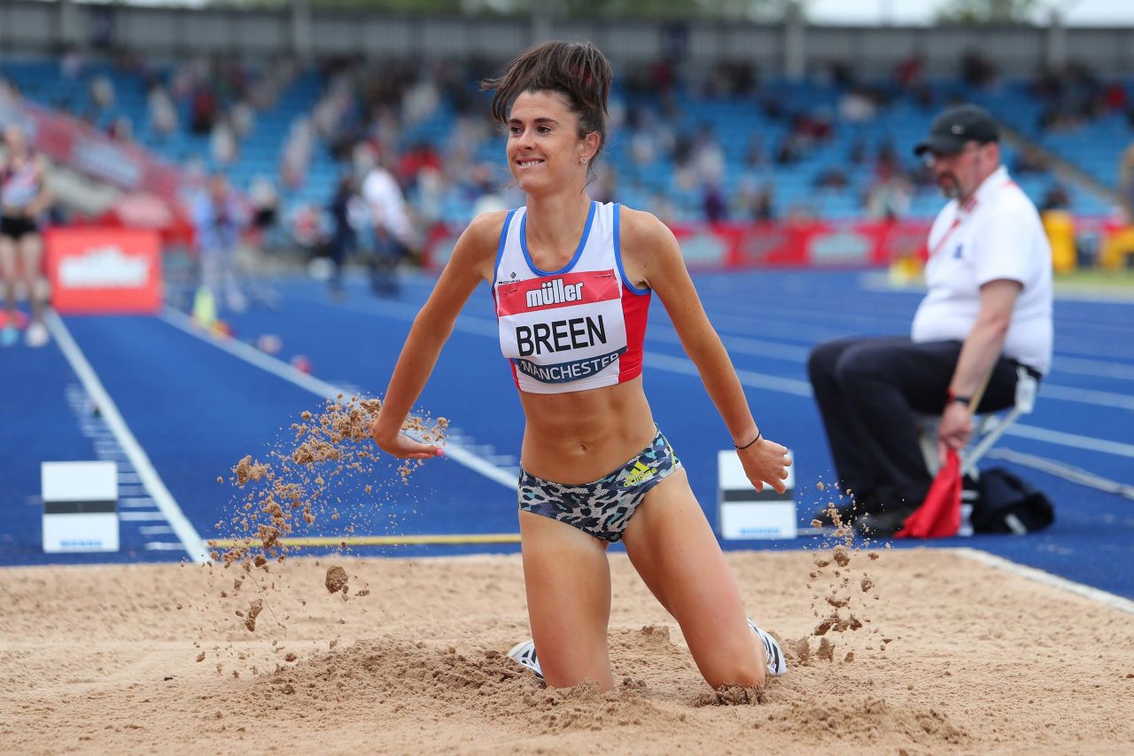 Olivia Breen said this month she was left "speechless" when an official at the English Championships told her that her sprint briefs were "too short and inappropriate." She is pictured here at the Muller British Athletics Championships at Manchester Regional Arena on June 27 in briefs of the same design.