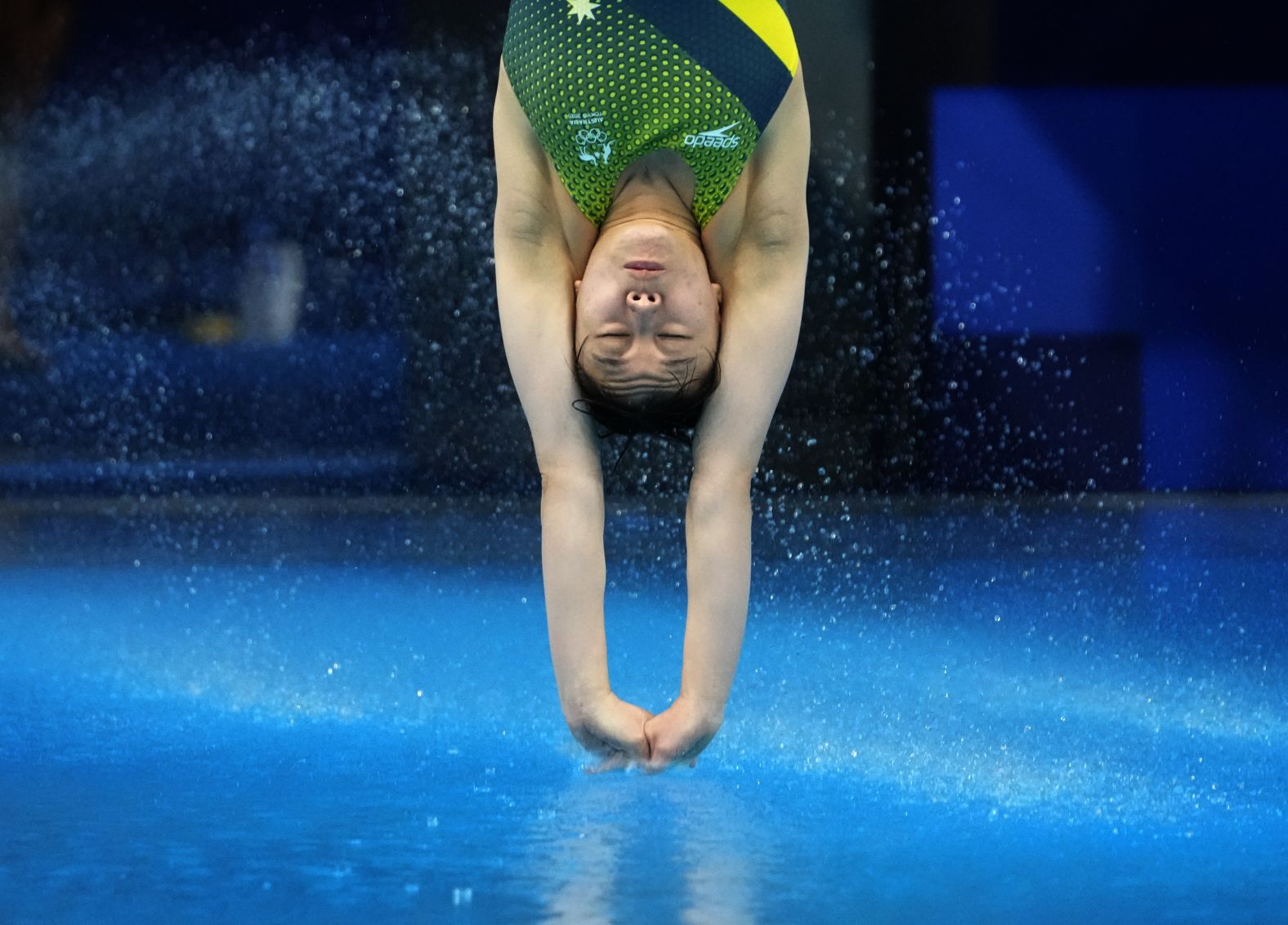 Australian diver Esther Qin competes in the 3-meter springboard event on July 30.