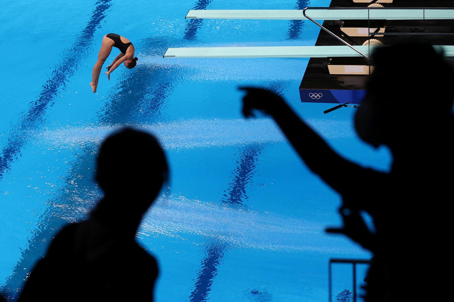 US diver Hailey Hernandez competes in the 3-meter springboard on July 31.