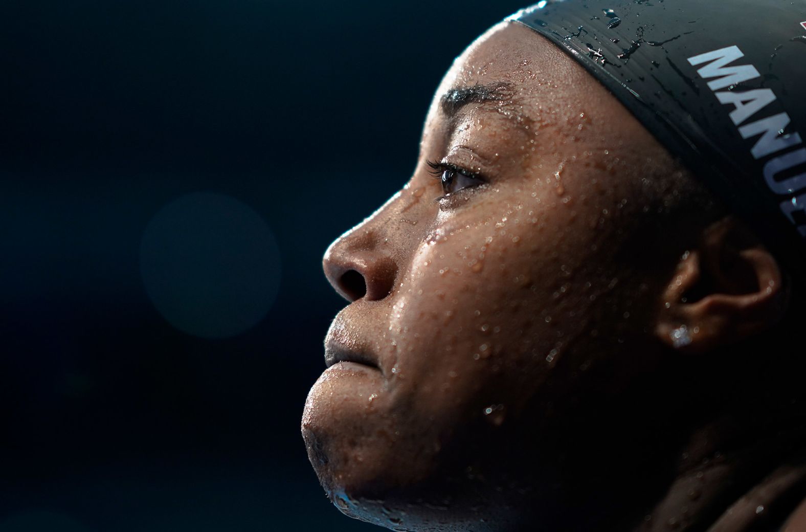 US swimmer Simone Manuel leaves the pool after <a href="index.php?page=&url=https%3A%2F%2Fwww.cnn.com%2Fworld%2Flive-news%2Ftokyo-2020-olympics-07-31-21-spt%2Fh_2c9984424e5cc46191c70c46ea5da190" target="_blank">failing to qualify for the 50-meter freestyle final</a> on July 31. In 2016, Manuel became the first African American woman to ever win an individual Olympic gold medal in swimming. 