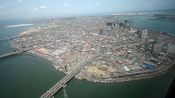 Aerial view of Lagos Island in Lagos, the commercial capital of Nigeria on Wednesday, April 13 2016.